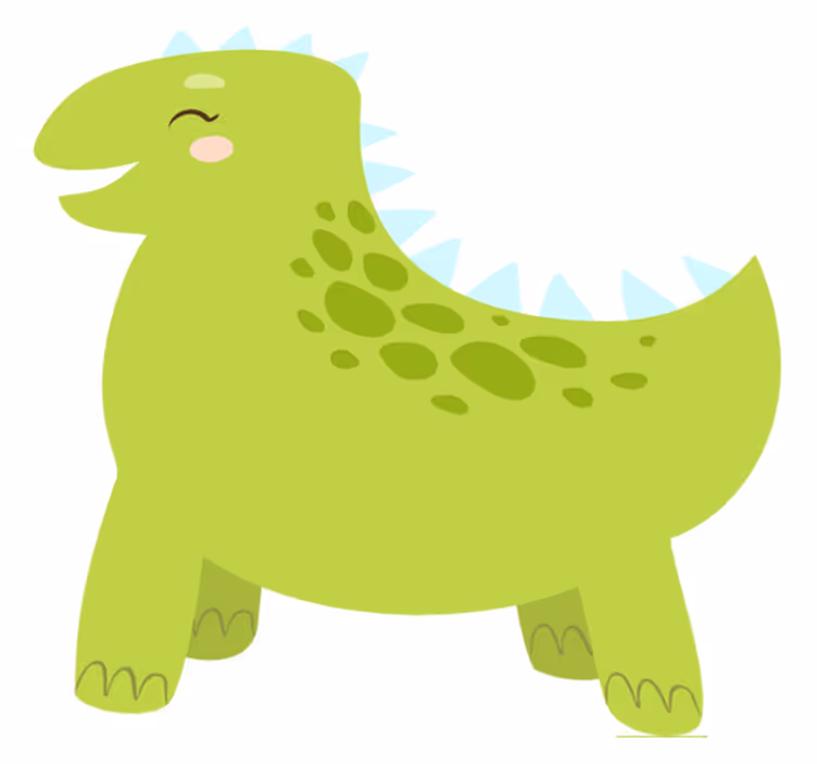 Vinylmatta djur glad dinosaurkaraktär - Tenstickers