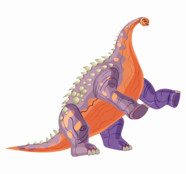 Vinylmatta djur färgglad dino karaktär - Tenstickers