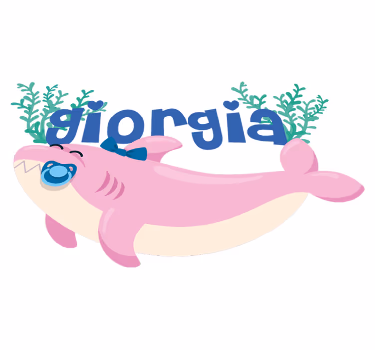 Vinylmatta djur glad haj design - Tenstickers
