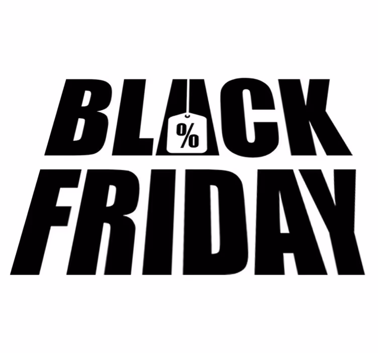 Enkel vit bakgrund black friday vinylmatta - Tenstickers