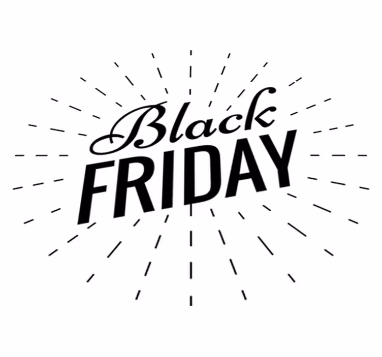 Black friday vinylmatta med glittrande kalligrafi - Tenstickers