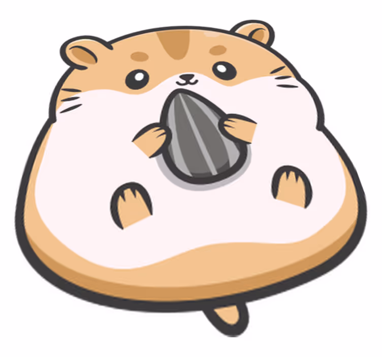 Vinylmatta djur söt hamster grafik - Tenstickers
