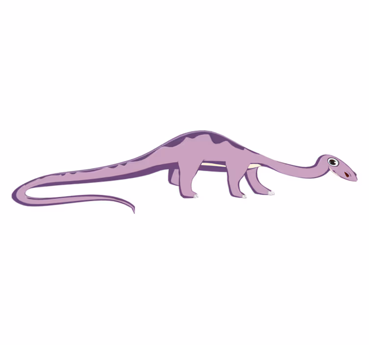 Vinylmatta djur vänlig långhalsad dinosaur - Tenstickers