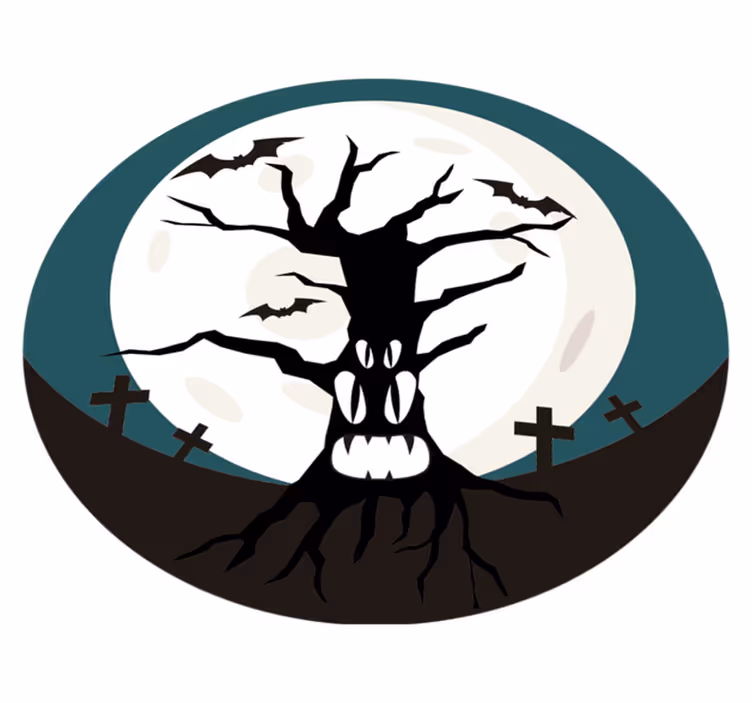 Vinylmatta halloween spöklig halloween - Tenstickers