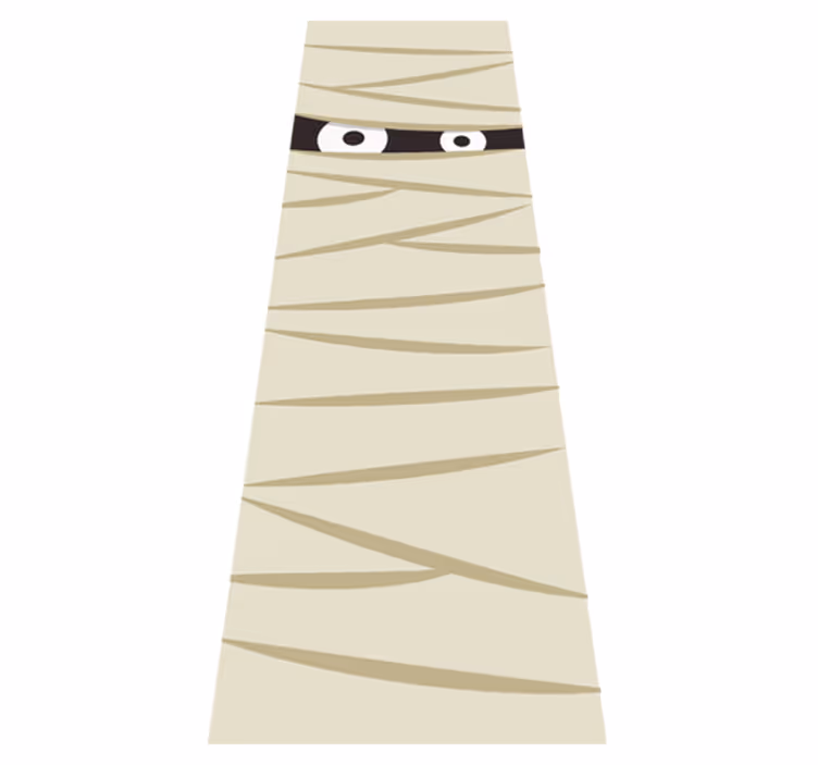 Vinylmatta halloween mumieögon - Tenstickers
