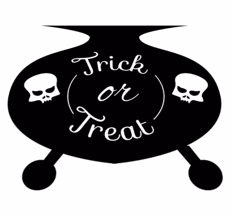 Vinylmatta halloween godisgryta - Tenstickers