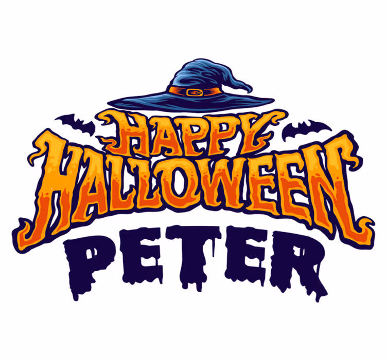 Vinylmatta halloween personligt anpassad - Tenstickers