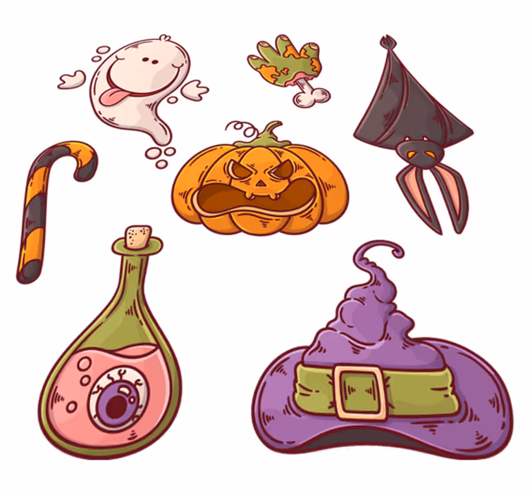 Vinylmatta halloween figurer - Tenstickers