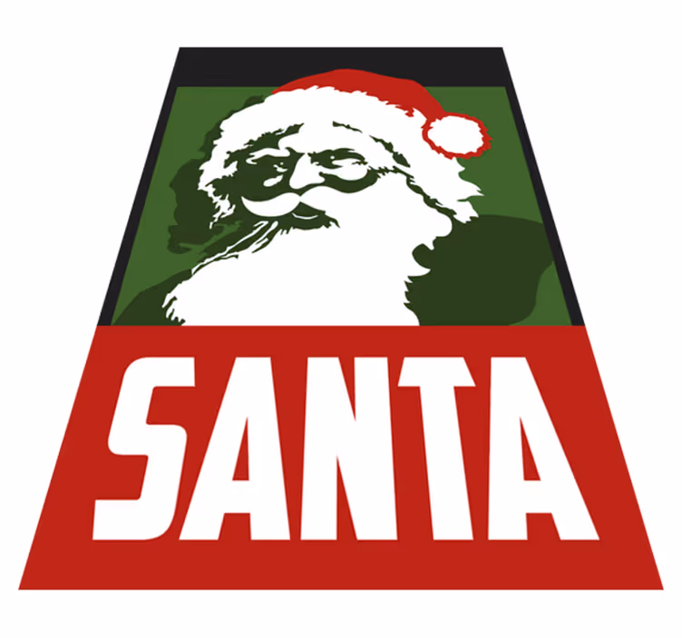 Vinylmatta jul realistisk jultomte - Tenstickers
