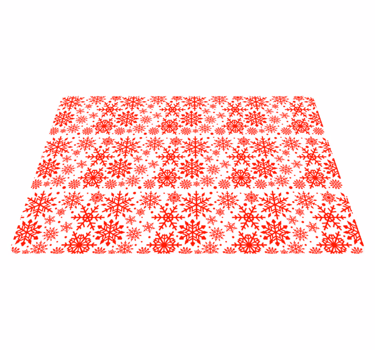 Vinylmatta jul röda snöflingor laptop - Tenstickers