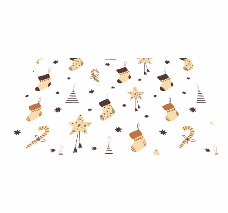 Vinylmatta jul glittrande mönster av julklappar - Tenstickers