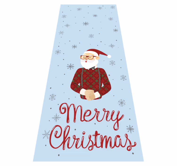 Vinylmatta jul glad hipster jul - Tenstickers