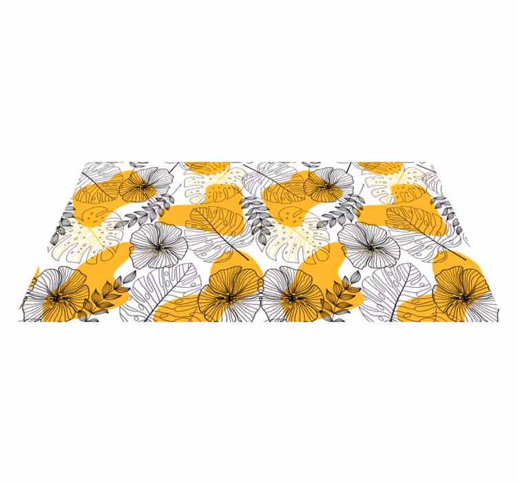Vinylmatta blommor och växter flower design kallax - Tenstickers