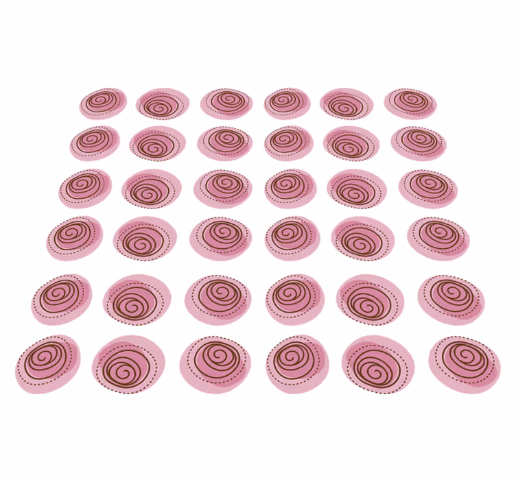 Vinylmatta blommor och växter i rosa blommor - Tenstickers