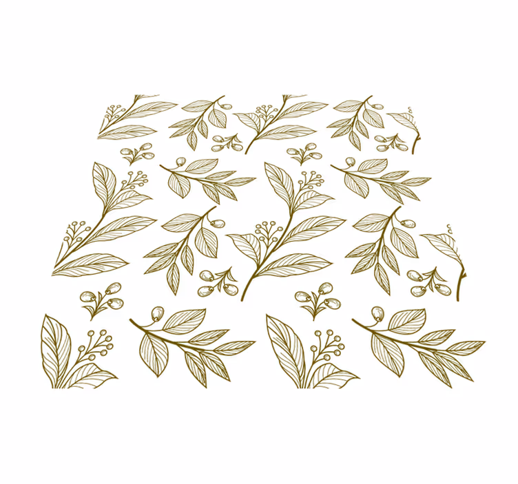Vinylmatta blommor och växter med växtdesign - Tenstickers