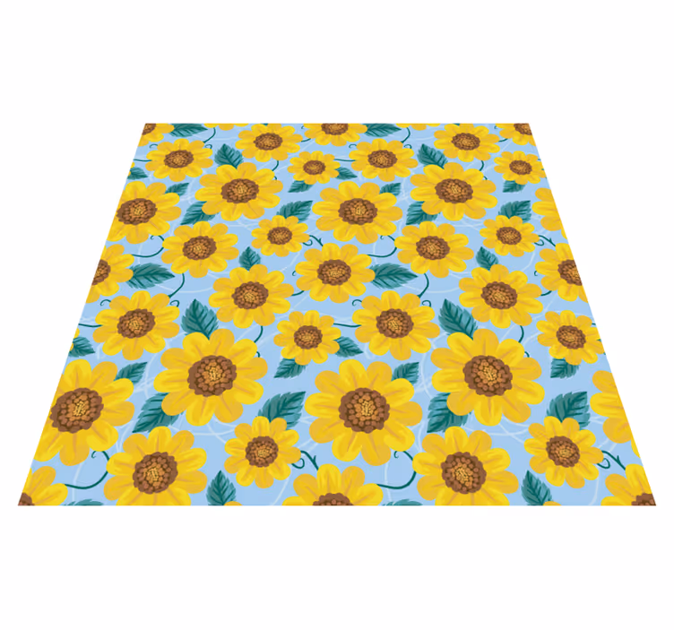 Vinylmatta blommor och växter solrosmotiv - Tenstickers