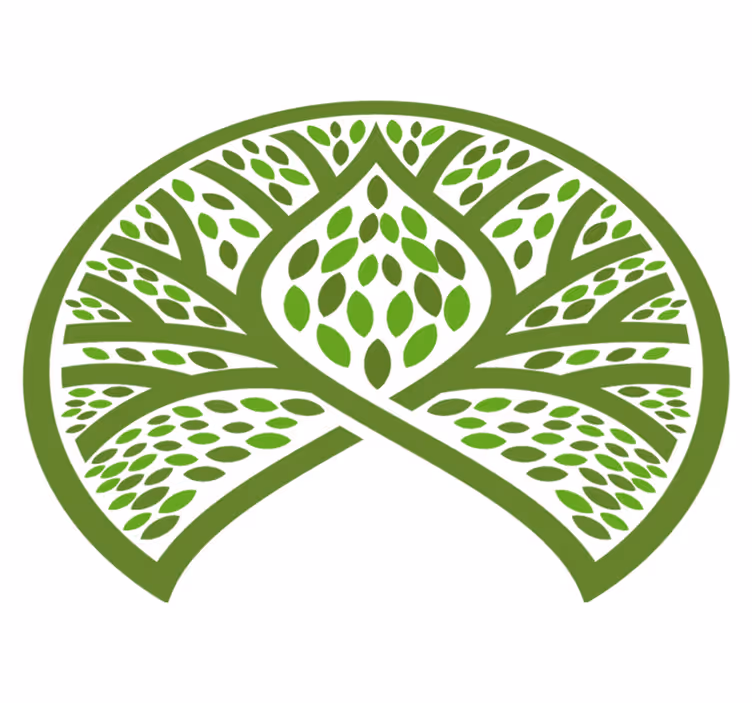 Vinylmatta blommor och växter lövig naturemblem - Tenstickers