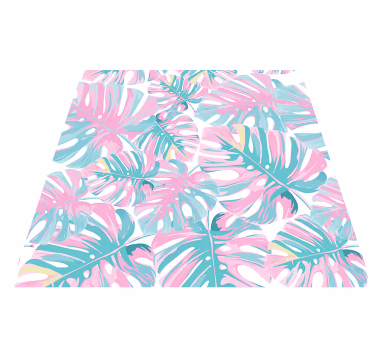 Vinylmatta blommor och växter delicious monstera - Tenstickers