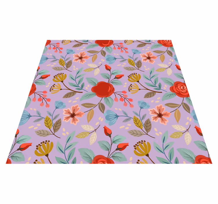 Vinylmatta blommor och växter färgglada blommor - Tenstickers