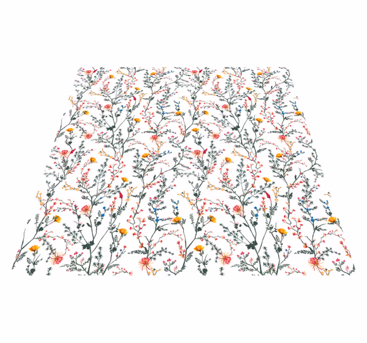 Vinylmatta blommor och växter minimalistiska blommor - Tenstickers