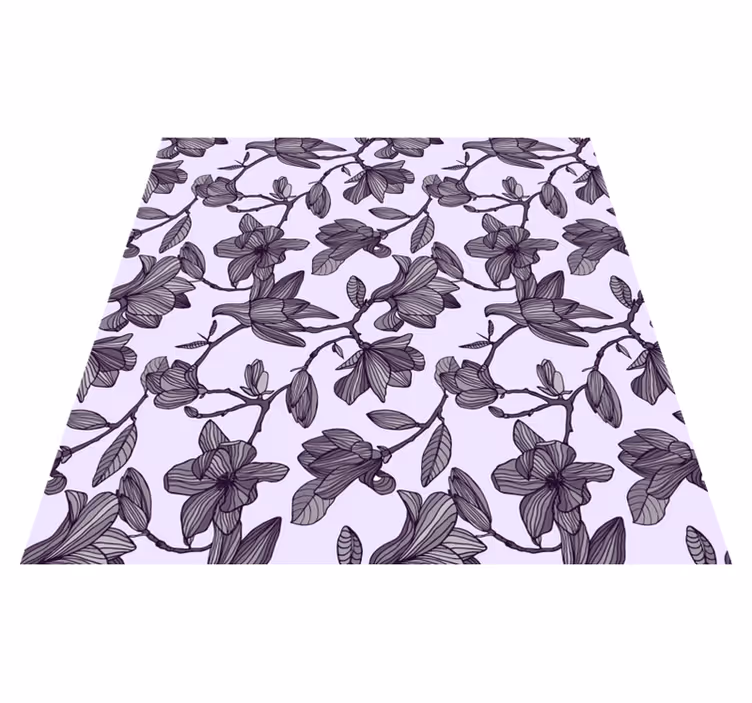 Vinylmatta blommor och växter söt magnolia design - Tenstickers