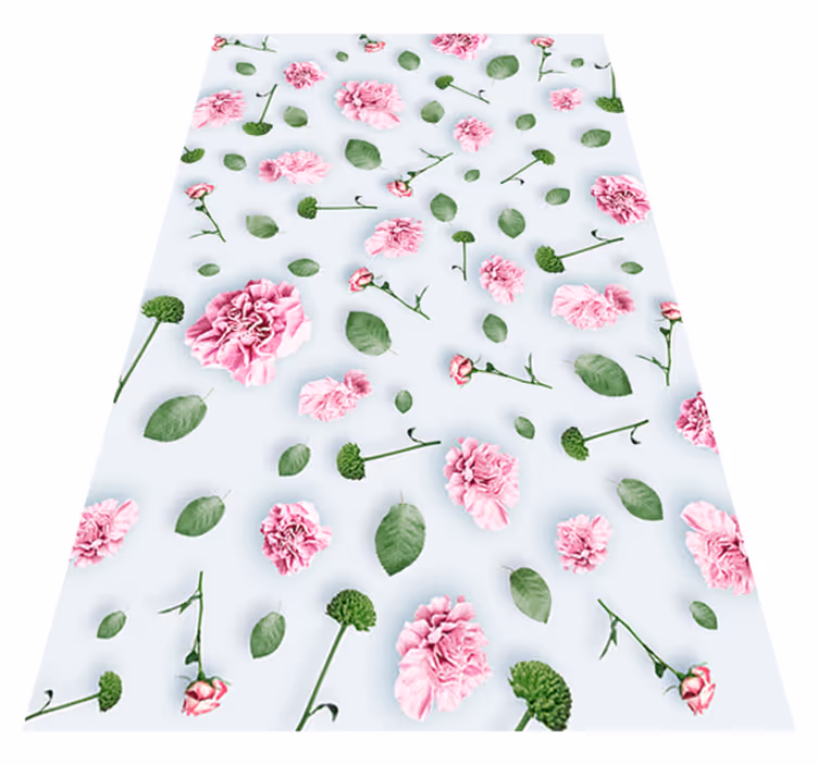 Vinylmatta blommor och växter i härliga mönster - Tenstickers