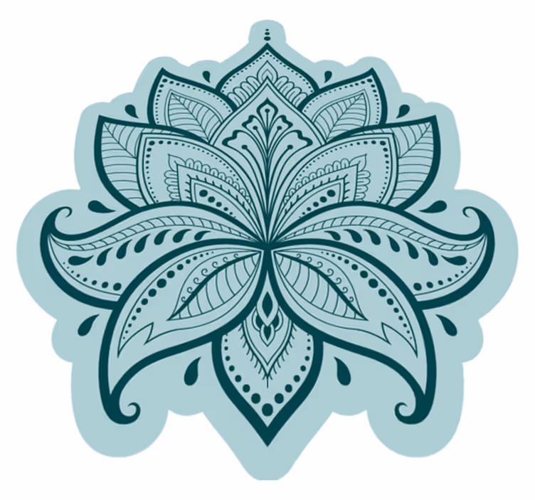Vinylmatta blommor och växter loto växande - Tenstickers