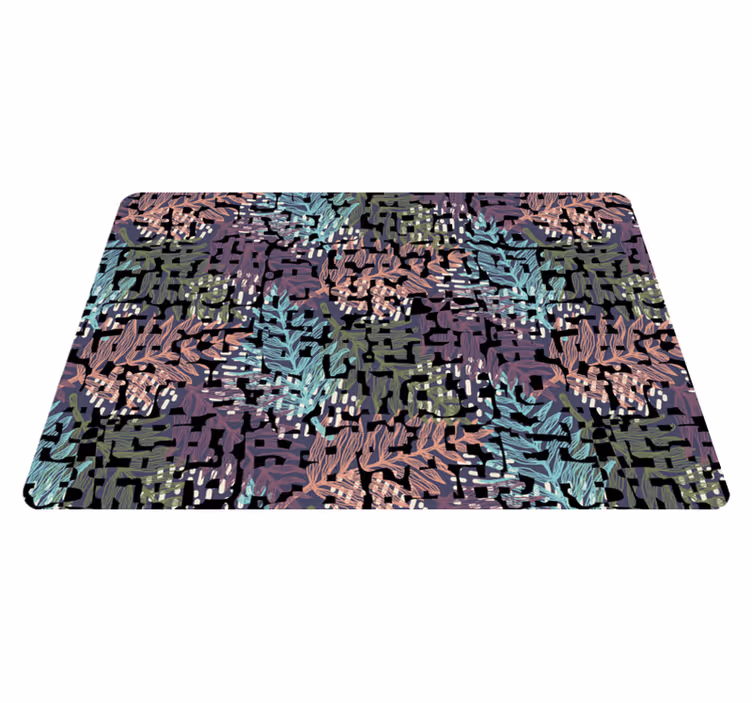 Vinylmatta matsal färgglad sprudlande flora - Tenstickers