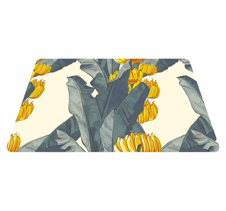 Vinylmatta blommor och växter med bananträdsmotiv - Tenstickers