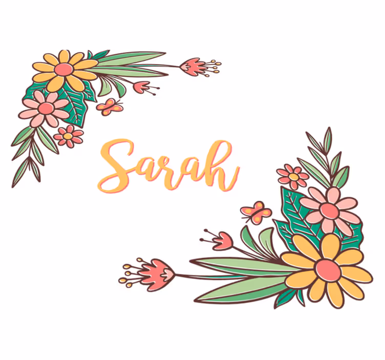 Vinylmatta blommor och växter anpassningsbar design - Tenstickers