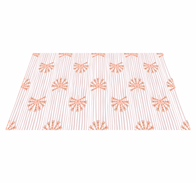 Vinylmatta blommor och växter geometrisk pastellrosa blomma - Tenstickers
