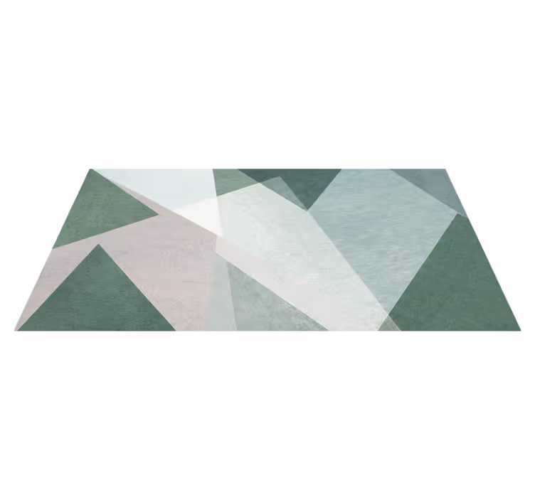 Vinylmatta geometrisk salvia grön mönster - Tenstickers