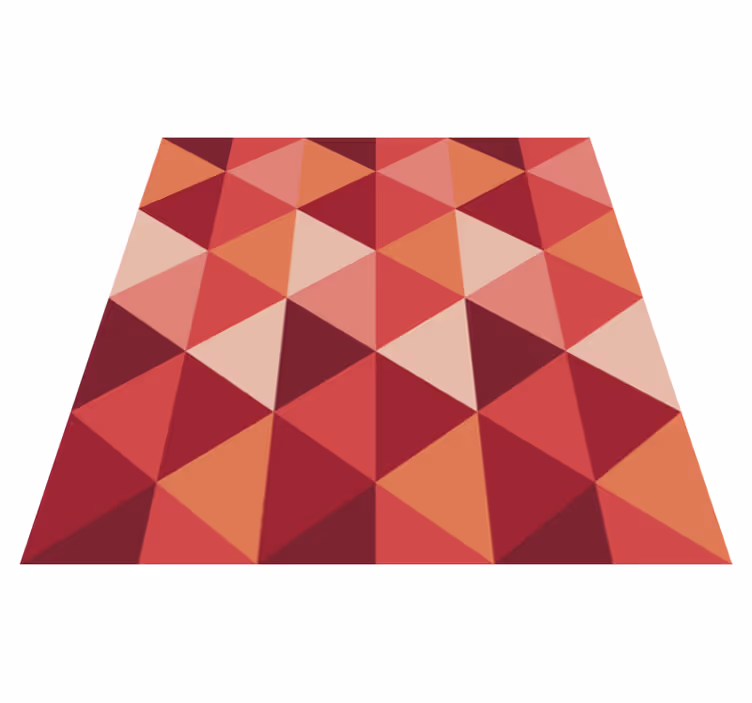 Vinylmatta matsal röda och rosa trianglar - Tenstickers