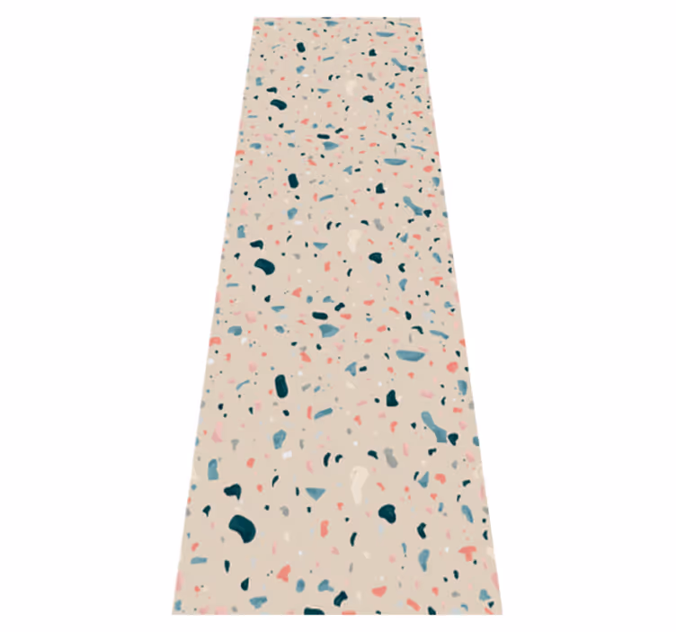 Vinylmatta kök handmålad terrazzo mönster - Tenstickers