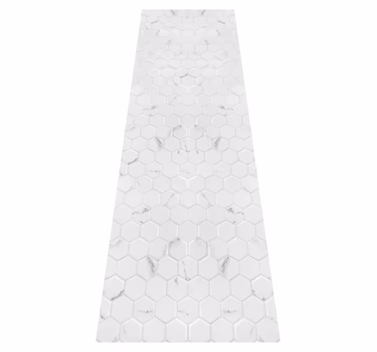 Vinylmatta kök elegant grå hexagonplattor - Tenstickers