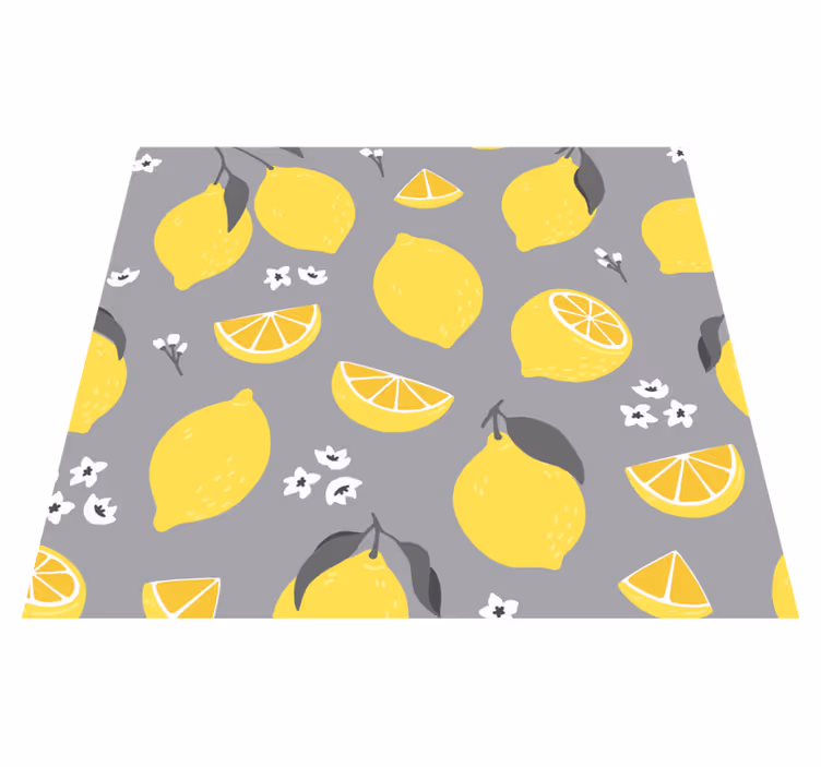 Vinylmatta kök tropisk citron - Tenstickers
