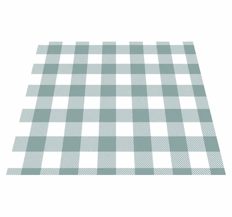 Vinylmatta kök grön tartan - Tenstickers