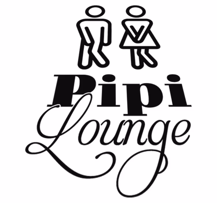 Vinylmatta badrum pipi lounge - Tenstickers