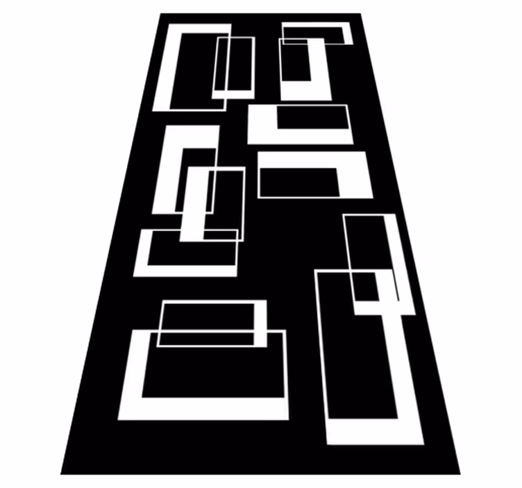 Vinylmatta badrum minimalistiska rektanglar - Tenstickers