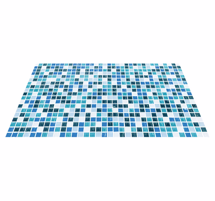 Vinylmatta badrum mosaikplattor blå - Tenstickers