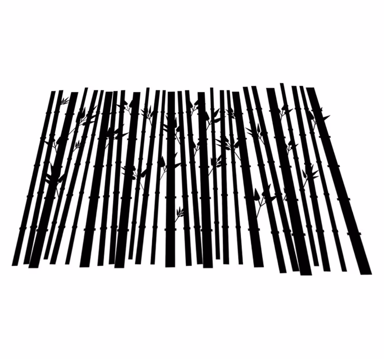 Vinylmatta badrum bambusväxter - Tenstickers
