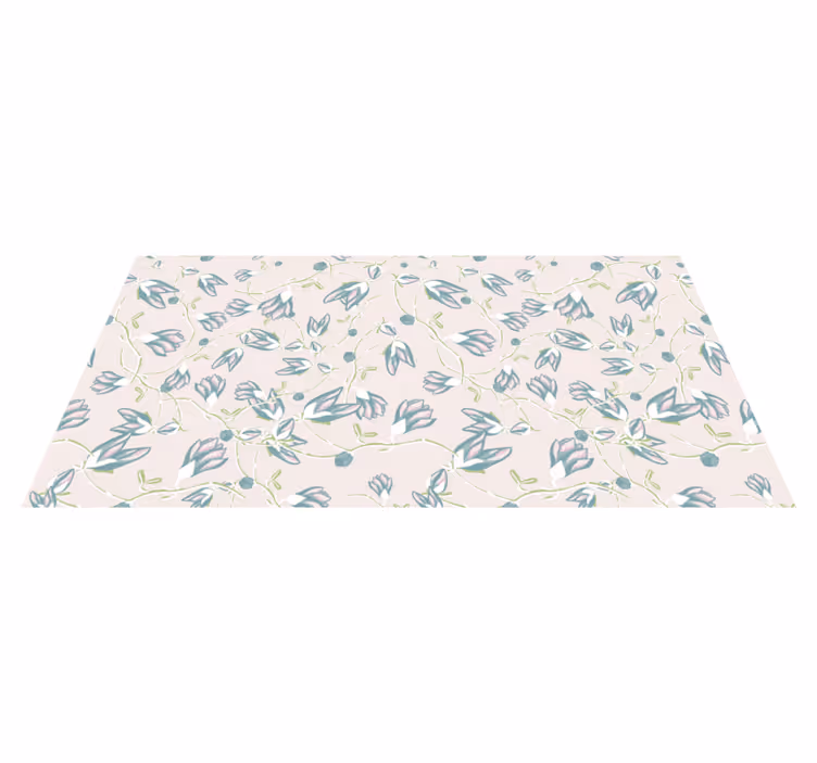 Vinylmatta blommor och växter med löv och blommor - Tenstickers