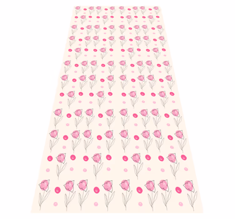 Vinylmatta blommor och växter bugambilia patrón - Tenstickers