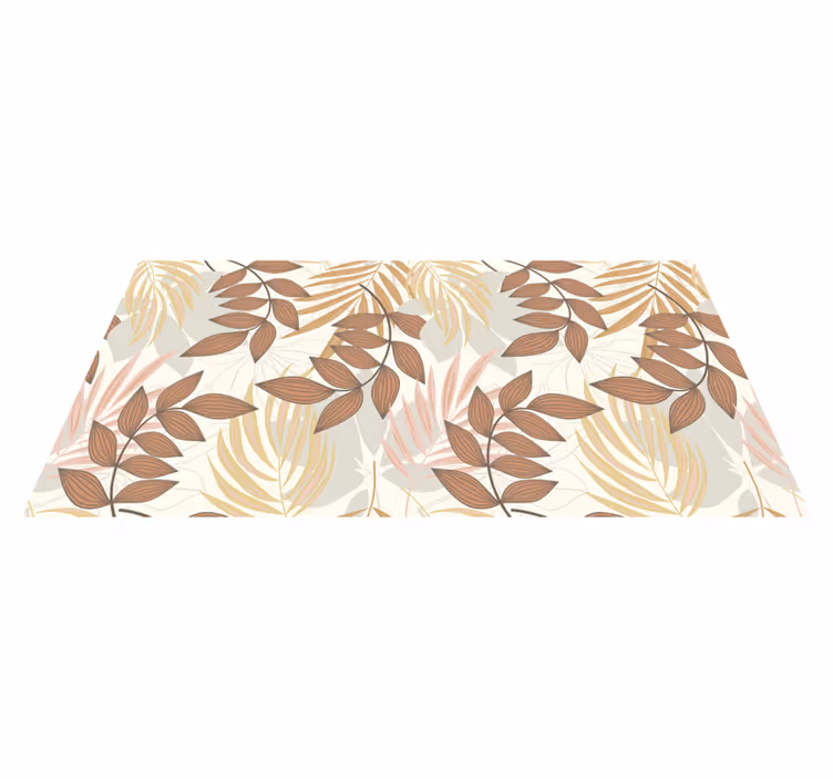 Vinylmatta blommor och växter elegant bladinspiration - Tenstickers