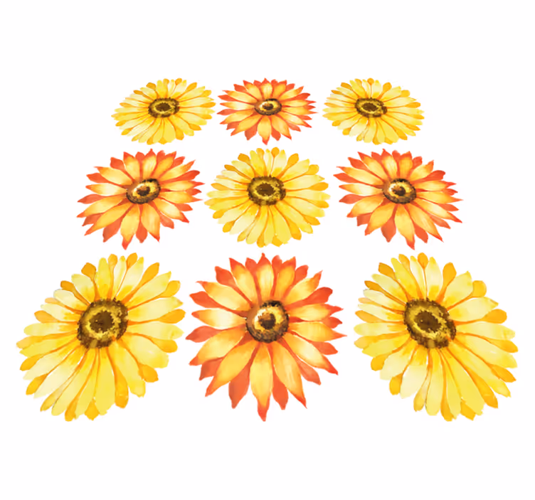Vibrerande blommor vinylmatta sovrum - Tenstickers