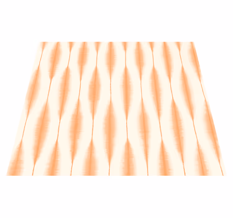 Vinylmatta geometrisk ikat kasuri orange - Tenstickers