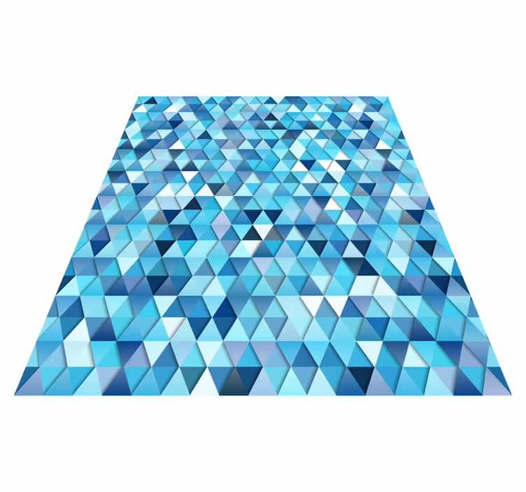 Vinylmatta geometrisk blå abstrakt - Tenstickers