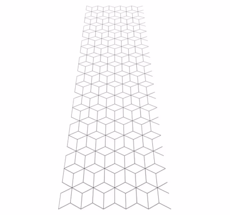 Vinylmatta geometrisk mönster av geometriska kuber - Tenstickers
