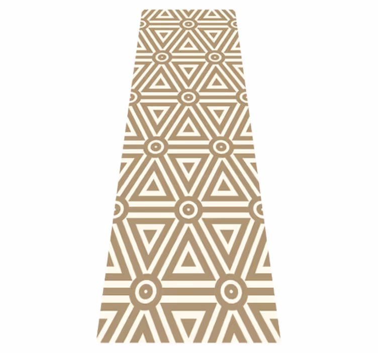 Vinylmatta geometrisk retro vintage design - Tenstickers