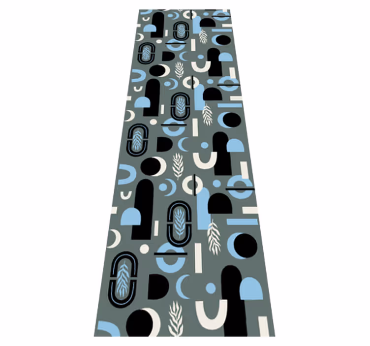 Vinylmatta geometrisk med abstrakt form - Tenstickers